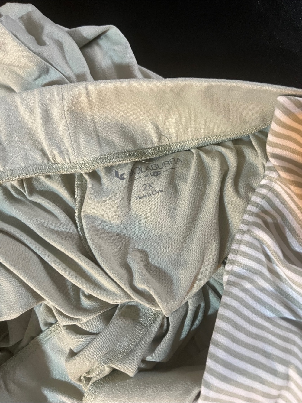 Koolaburra by Ugg Striped Short Sleeve Top and Cream Wide Leg Pants Set - Picture 9 of 11